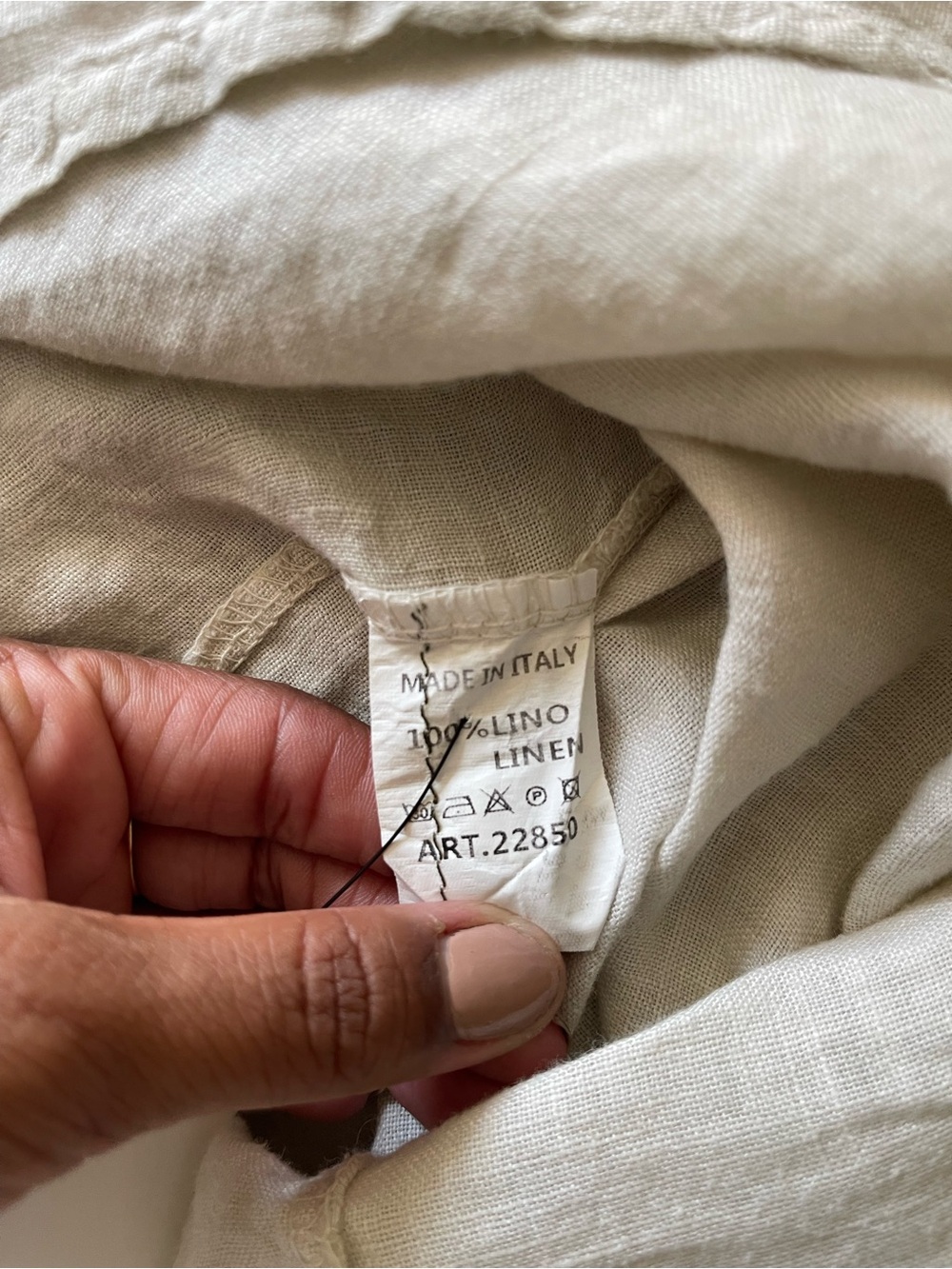 Made in Italy 100% Linen Ivory Oversized Romper Coastal Lagenlook Quiet Luxury - Picture 6 of 12